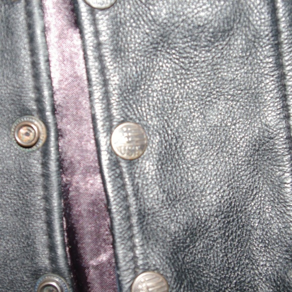 Genuine Leather  Motorcycle Biker Vest - Picture 3 of 8